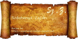 Széchenyi Zalán névjegykártya